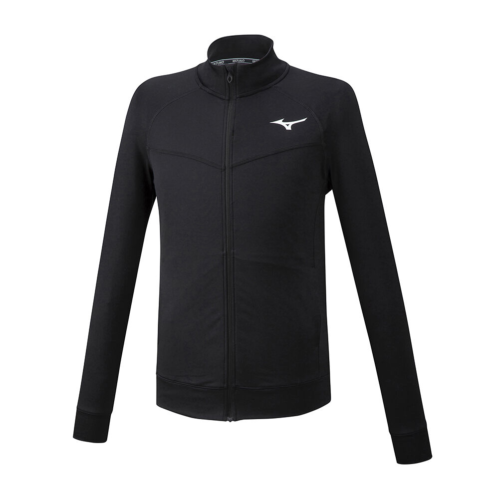 Mens Mizuno Training Jacket Black Philippines (ABYHZU410)